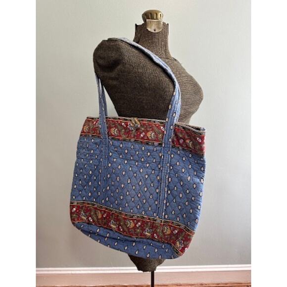 Vera Bradley French Blue large villager tote - Picture 1 of 11